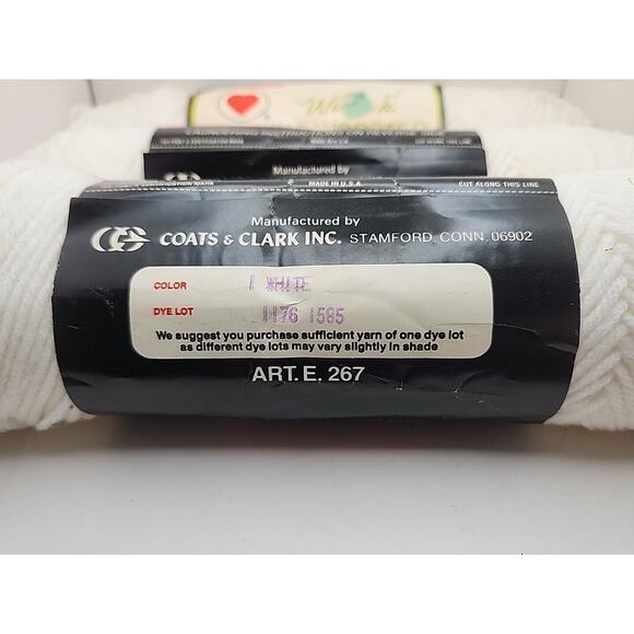 3 Partial Skeins Red Heart Wintuk Worsted Yarn 100% Orlon Acrylic 4 PLY VTG USA - Picture 3 of 6